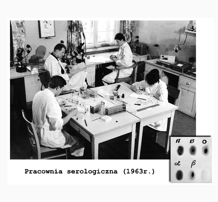 Pracownia serologiczna policyjnego laboratorium w 1963 roku
